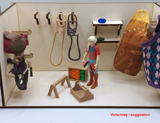 Sattelkammer mit Zubehör passend für Schleich
